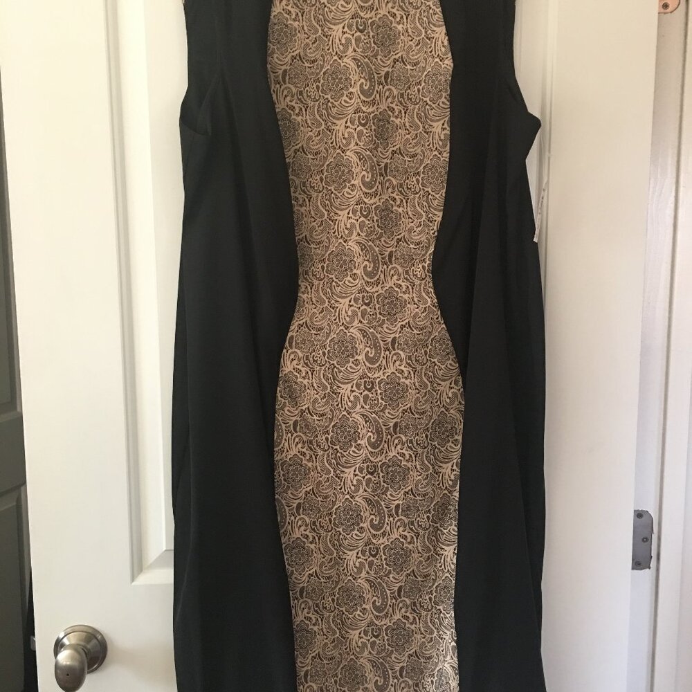 Black and Gold Dressbarn Collection Sleeveless Dress